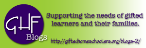 Gifted Homeschoolers Blogging Badge